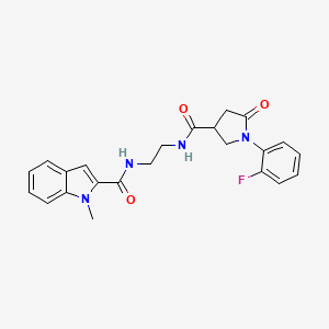 N-[2-({[1-(2-fluorophenyl)-5-oxopyrrolidin-3-yl]carbonyl}amino)ethyl]-1-methyl-1H-indole-2-carboxamide