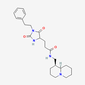 Rel-3-[2,5-dioxo-1-(2-phenylethyl)-4-imidazolidinyl]-N-[(1R,9AS)-octahydro-2H-quinolizin-1-ylmethyl]propanamide