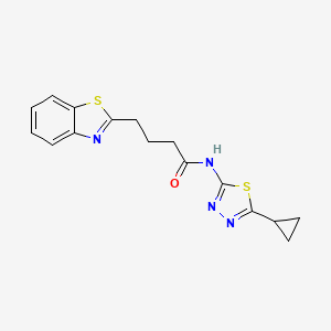 molecular formula C16H16N4OS2 B14935429 4-(1,3-benzothiazol-2-yl)-N-(5-cyclopropyl-1,3,4-thiadiazol-2-yl)butanamide 