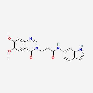 molecular formula C21H20N4O4 B14935469 3-(6,7-dimethoxy-4-oxoquinazolin-3(4H)-yl)-N-(1H-indol-6-yl)propanamide 