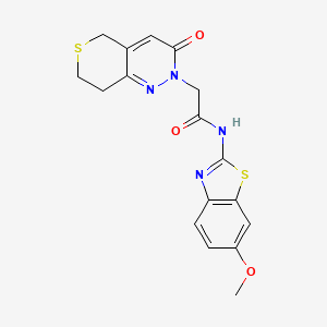 N-(6-methoxy-1,3-benzothiazol-2-yl)-2-(3-oxo-3,5,7,8-tetrahydro-2H-thiopyrano[4,3-c]pyridazin-2-yl)acetamide