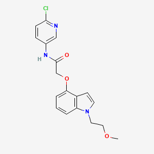 N-(6-chloropyridin-3-yl)-2-{[1-(2-methoxyethyl)-1H-indol-4-yl]oxy}acetamide