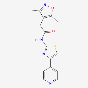 molecular formula C15H14N4O2S B14935501 2-(3,5-dimethylisoxazol-4-yl)-N-(4-(pyridin-4-yl)thiazol-2-yl)acetamide 