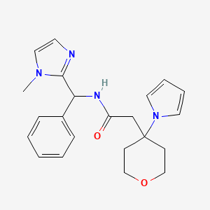 N-[(1-methyl-1H-imidazol-2-yl)(phenyl)methyl]-2-[4-(1H-pyrrol-1-yl)tetrahydro-2H-pyran-4-yl]acetamide