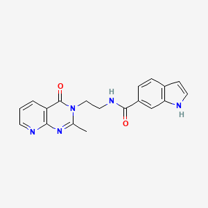 N-[2-(2-methyl-4-oxopyrido[2,3-d]pyrimidin-3(4H)-yl)ethyl]-1H-indole-6-carboxamide