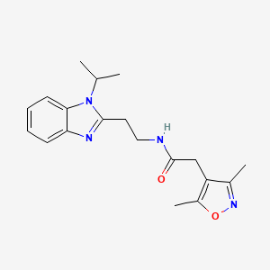 2-(3,5-dimethyl-4-isoxazolyl)-N-[2-(1-isopropyl-1H-1,3-benzimidazol-2-yl)ethyl]acetamide