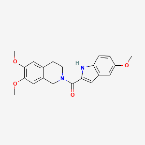 molecular formula C21H22N2O4 B14935540 (6,7-dimethoxy-3,4-dihydroisoquinolin-2(1H)-yl)(5-methoxy-1H-indol-2-yl)methanone 