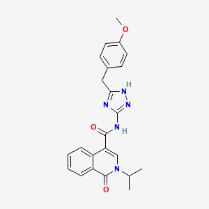 N-[5-(4-methoxybenzyl)-1H-1,2,4-triazol-3-yl]-1-oxo-2-(propan-2-yl)-1,2-dihydroisoquinoline-4-carboxamide