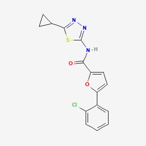 molecular formula C16H12ClN3O2S B14935551 5-(2-chlorophenyl)-N-(5-cyclopropyl-1,3,4-thiadiazol-2-yl)furan-2-carboxamide 