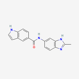 molecular formula C17H14N4O B14935554 N-(2-methyl-1H-benzimidazol-6-yl)-1H-indole-5-carboxamide 