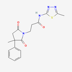 3-(3-methyl-2,5-dioxo-3-phenylpyrrolidin-1-yl)-N-(5-methyl-1,3,4-thiadiazol-2-yl)propanamide