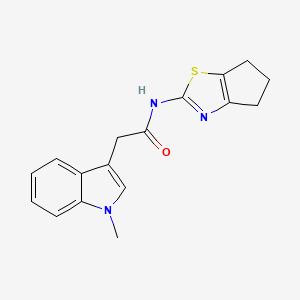 N-{4H,5H,6H-cyclopenta[d][1,3]thiazol-2-yl}-2-(1-methyl-1H-indol-3-yl)acetamide