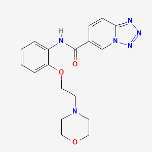 N-{2-[2-(morpholin-4-yl)ethoxy]phenyl}tetrazolo[1,5-a]pyridine-6-carboxamide