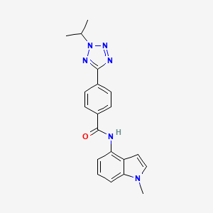 N-(1-methyl-1H-indol-4-yl)-4-[2-(propan-2-yl)-2H-tetrazol-5-yl]benzamide