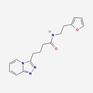 molecular formula C16H18N4O2 B14935616 N-[2-(furan-2-yl)ethyl]-4-([1,2,4]triazolo[4,3-a]pyridin-3-yl)butanamide 