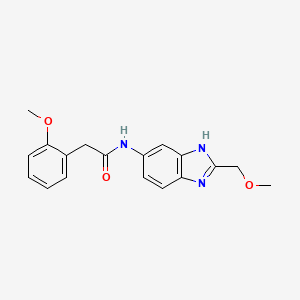 molecular formula C18H19N3O3 B14935624 N-[2-(methoxymethyl)-1H-benzimidazol-5-yl]-2-(2-methoxyphenyl)acetamide 