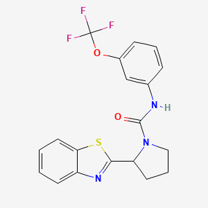 2-(1,3-Benzothiazol-2-YL)-N-[3-(trifluoromethoxy)phenyl]-1-pyrrolidinecarboxamide