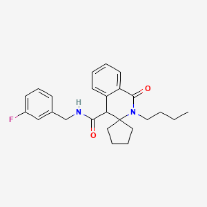 2'-butyl-N-(3-fluorobenzyl)-1'-oxo-1',4'-dihydro-2'H-spiro[cyclopentane-1,3'-isoquinoline]-4'-carboxamide