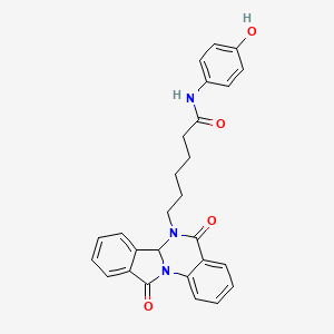 6-(5,11-dioxo-6a,11-dihydroisoindolo[2,1-a]quinazolin-6(5H)-yl)-N-(4-hydroxyphenyl)hexanamide