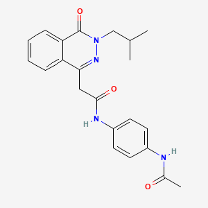 N-[4-(acetylamino)phenyl]-2-[3-(2-methylpropyl)-4-oxo-3,4-dihydrophthalazin-1-yl]acetamide