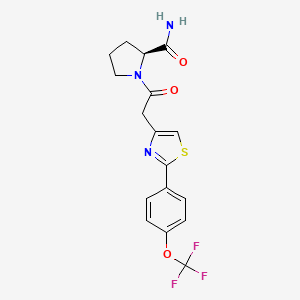 1-({2-[4-(trifluoromethoxy)phenyl]-1,3-thiazol-4-yl}acetyl)-L-prolinamide