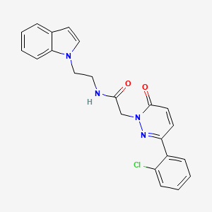 molecular formula C22H19ClN4O2 B14935725 2-[3-(2-chlorophenyl)-6-oxopyridazin-1(6H)-yl]-N-[2-(1H-indol-1-yl)ethyl]acetamide 