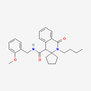 molecular formula C26H32N2O3 B14935731 2'-butyl-N-(2-methoxybenzyl)-1'-oxo-1',4'-dihydro-2'H-spiro[cyclopentane-1,3'-isoquinoline]-4'-carboxamide 