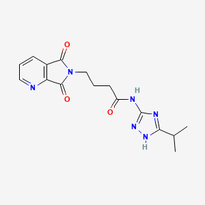 4-(5,7-dioxo-5,7-dihydro-6H-pyrrolo[3,4-b]pyridin-6-yl)-N-[3-(propan-2-yl)-1H-1,2,4-triazol-5-yl]butanamide