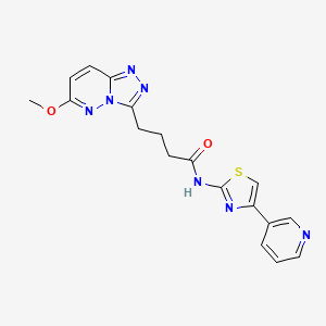 4-(6-methoxy[1,2,4]triazolo[4,3-b]pyridazin-3-yl)-N-[4-(pyridin-3-yl)-1,3-thiazol-2-yl]butanamide