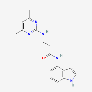 molecular formula C17H19N5O B14935754 N~3~-(4,6-dimethylpyrimidin-2-yl)-N-1H-indol-4-yl-beta-alaninamide 