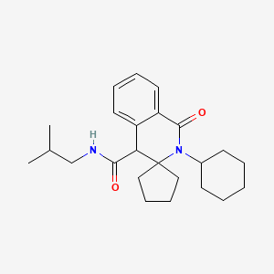 molecular formula C24H34N2O2 B14935759 2'-Cyclohexyl-N-isobutyl-1'-oxo-1',4'-dihydro-2'H-spiro[cyclopentane-1,3'-isoquinoline]-4'-carboxamide 