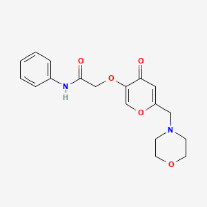 2-{[6-(morpholin-4-ylmethyl)-4-oxo-4H-pyran-3-yl]oxy}-N-phenylacetamide