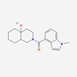 molecular formula C19H24N2O2 B14935771 (4a-hydroxyoctahydroisoquinolin-2(1H)-yl)(1-methyl-1H-indol-4-yl)methanone 