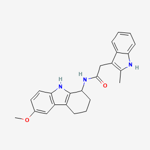 molecular formula C24H25N3O2 B14935788 N-(6-methoxy-2,3,4,9-tetrahydro-1H-carbazol-1-yl)-2-(2-methyl-1H-indol-3-yl)acetamide 