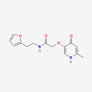 molecular formula C14H16N2O4 B14935794 N-[2-(furan-2-yl)ethyl]-2-[(4-hydroxy-6-methylpyridin-3-yl)oxy]acetamide 