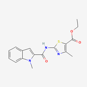 molecular formula C17H17N3O3S B14935798 ethyl 4-methyl-2-{[(1-methyl-1H-indol-2-yl)carbonyl]amino}-1,3-thiazole-5-carboxylate 