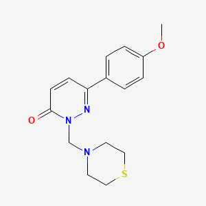 molecular formula C16H19N3O2S B14935807 6-(4-methoxyphenyl)-2-(thiomorpholin-4-ylmethyl)pyridazin-3(2H)-one 