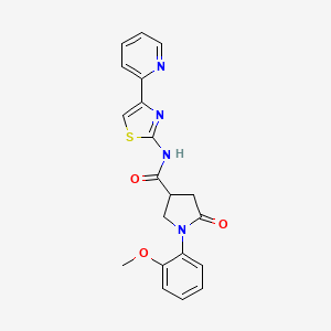 1-(2-methoxyphenyl)-5-oxo-N-[4-(pyridin-2-yl)-1,3-thiazol-2-yl]pyrrolidine-3-carboxamide