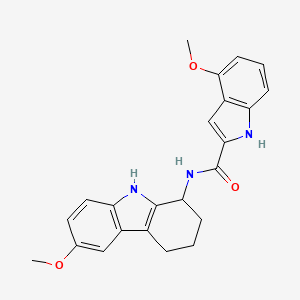 4-Methoxy-N-(6-methoxy-2,3,4,9-tetrahydro-1H-carbazol-1-YL)-1H-indole-2-carboxamide