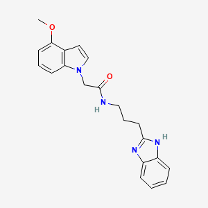 N-[3-(1H-benzimidazol-2-yl)propyl]-2-(4-methoxy-1H-indol-1-yl)acetamide