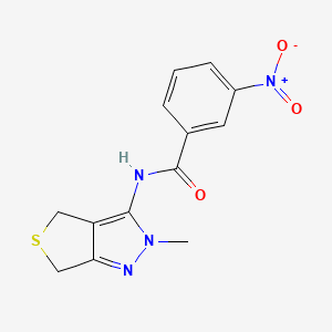 molecular formula C13H12N4O3S B14935867 N-(2-methyl-2,6-dihydro-4H-thieno[3,4-c]pyrazol-3-yl)-3-nitrobenzamide 