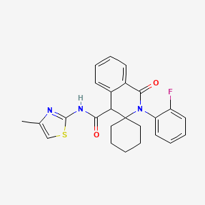 2'-(2-fluorophenyl)-N-(4-methyl-1,3-thiazol-2-yl)-1'-oxo-1',4'-dihydro-2'H-spiro[cyclohexane-1,3'-isoquinoline]-4'-carboxamide