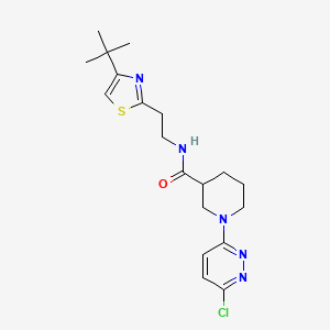 molecular formula C19H26ClN5OS B14935880 N-[2-(4-tert-butyl-1,3-thiazol-2-yl)ethyl]-1-(6-chloropyridazin-3-yl)piperidine-3-carboxamide 