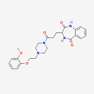 molecular formula C25H30N4O5 B14935884 2-hydroxy-3-(3-{4-[2-(2-methoxyphenoxy)ethyl]piperazin-1-yl}-3-oxopropyl)-3,4-dihydro-5H-1,4-benzodiazepin-5-one 