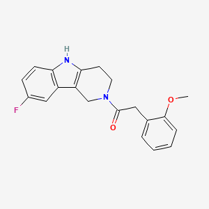 molecular formula C20H19FN2O2 B14935892 1-(8-fluoro-1,3,4,5-tetrahydro-2H-pyrido[4,3-b]indol-2-yl)-2-(2-methoxyphenyl)ethanone 