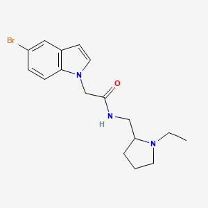 molecular formula C17H22BrN3O B14935898 2-(5-bromo-1H-indol-1-yl)-N-[(1-ethylpyrrolidin-2-yl)methyl]acetamide 