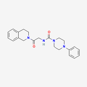 N-[2-(3,4-dihydroisoquinolin-2(1H)-yl)-2-oxoethyl]-4-phenylpiperazine-1-carboxamide