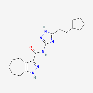 N-[5-(2-cyclopentylethyl)-1H-1,2,4-triazol-3-yl]-2,4,5,6,7,8-hexahydrocyclohepta[c]pyrazole-3-carboxamide