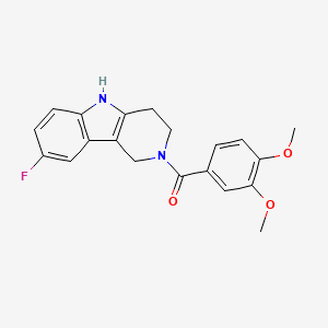 (3,4-dimethoxyphenyl)(8-fluoro-1,3,4,5-tetrahydro-2H-pyrido[4,3-b]indol-2-yl)methanone