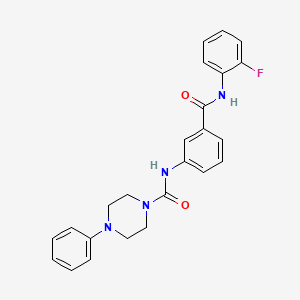 molecular formula C24H23FN4O2 B14935946 N-{3-[(2-fluorophenyl)carbamoyl]phenyl}-4-phenylpiperazine-1-carboxamide 